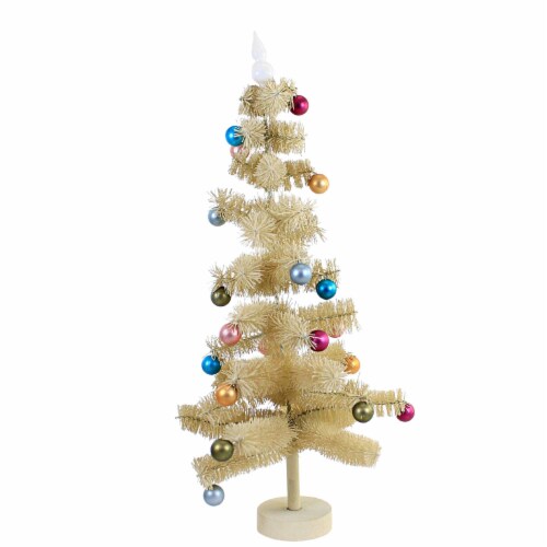 Christmas Vintage Style Bottle Brush Tree Retro Decorative Ornament Bb59w Large Perspective: top