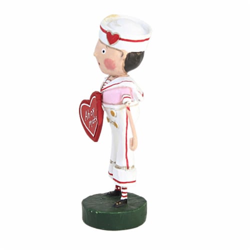 Lori Mitchell Sailor Valentine Polyresin Valentine's Day Love Heart 14495 Perspective: top