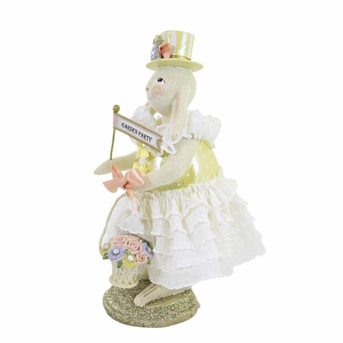 Heather Myers Lydia Polyresin Bunny Rabbit Easter Basket 55508 Perspective: top