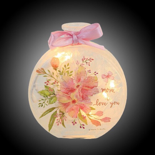 Stony Creek Love You Lit Jar With Ribbon Mother's Day Flowers Electric Rcm2217 Mom Perspective: top