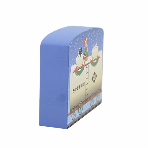 Cats Meow Village Eggnog Tanker Train Car Wood North Pole Limited 22924 Perspective: top