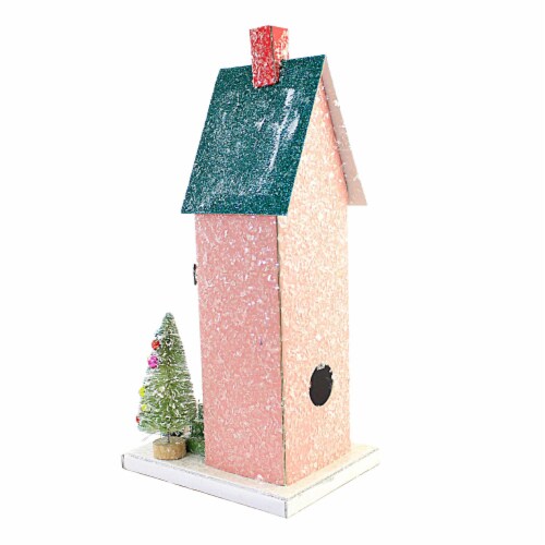 Christmas Vintage Santa Townhouse Paper Board Putz Picket Fence Hou336 Perspective: top