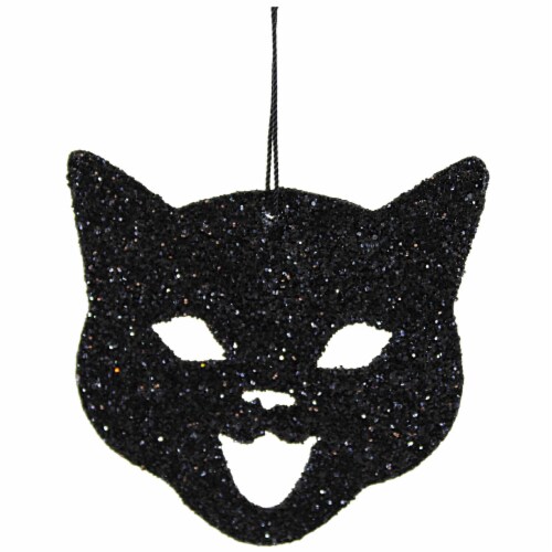 Bethany Lowe 2.5 Inches Spooky Silhouette Set Of 3 Tin Halloween Cat Pumpkin Skull TF9136 Perspective: top