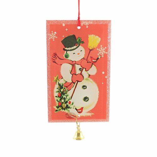 Holiday Ornament Holiday Tag Ornaments Santa Snowman Reindeer Mx179955 Hohoho Perspective: top