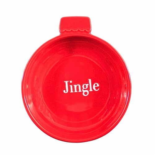 Tag 6.25in Jingle & Joyful Ornament Bowls, Earthenware, Festive Snack Bowls G18851 Perspective: top