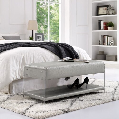 Acrylic bedroom bench discount