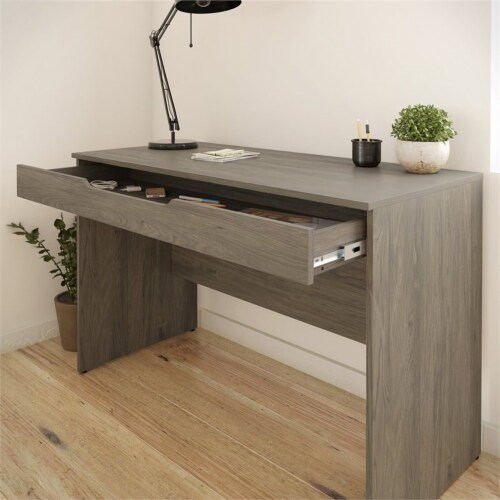 Nexera 601844 Arobas Desk with Drawer Bark Grey 1 Ralphs