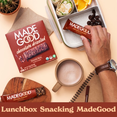 MadeGood® Cookie Crumble Chocolate Drizzled Granola Bars Perspective: top