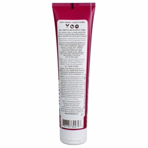 Rose Kombucha Flower Powered Face Wash by Pacifica for Unisex - 5 oz Cleanser Perspective: top