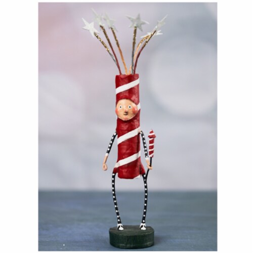 Lori Mitchell Sparky Polyresin Patriotic July 4 Firecracker 23791 Perspective: top