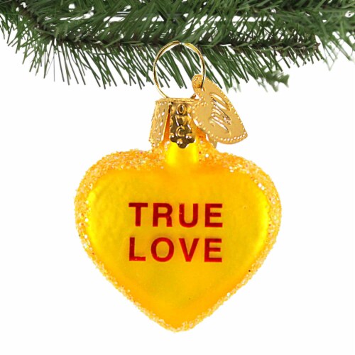 Old World Christmas 1.50 Conversation Heart Ornament True Love Valentine's Perspective: top