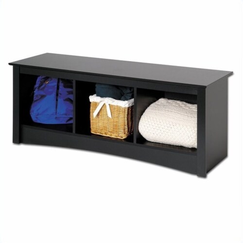 Prepac Sonoma Black Cubbie Bench and Wall Coat Rack Set, 1 Kroger