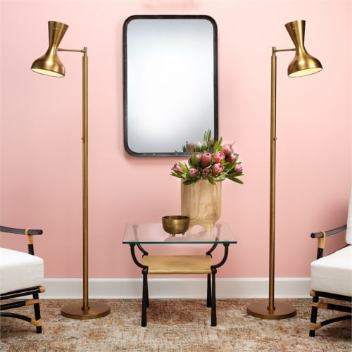 Jamie Young Co Pisa 2 Light Aluminum Steel Floor Lamp in Antique Brass 1 Kroger