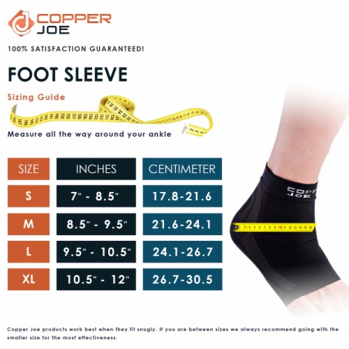 Copper Joe Ankle Brace Compression Sleeve - 1 Pair Perspective: top