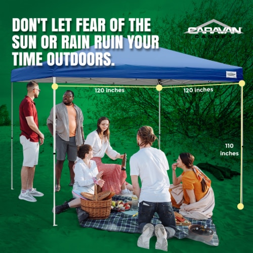 Caravan Canopy 10ft x 10ft V-Series 2 Pro Blue Perspective: top