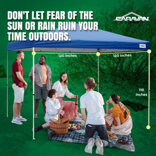 Caravan Canopy V-Series 2 Canopy - Blue Perspective: top