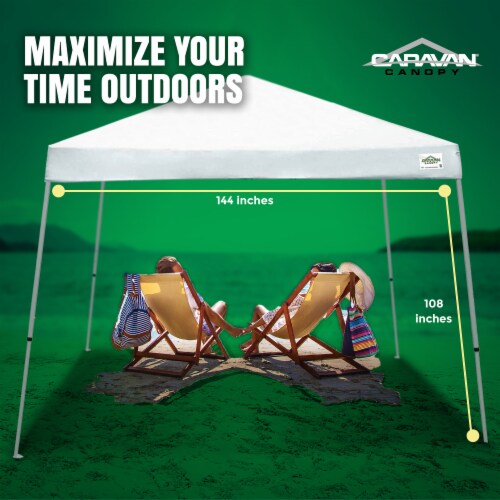 Caravan Canopy 12ft x 12ft V-Series 2 White Perspective: top