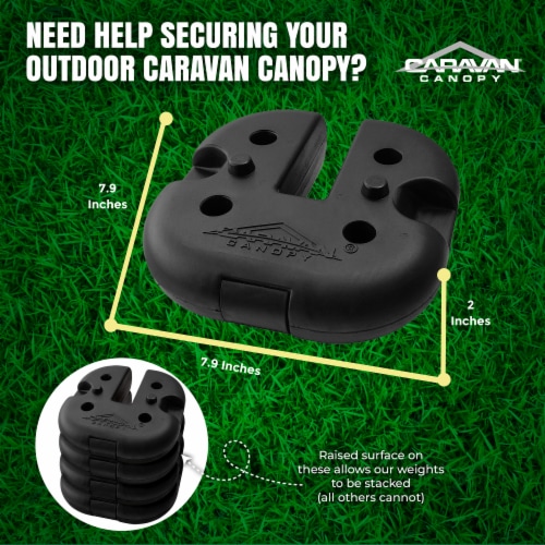 Caravan Canopy Weight Plate - Black Perspective: top