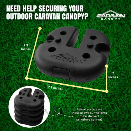 Caravan Canopy Weight Plate - Black Perspective: top