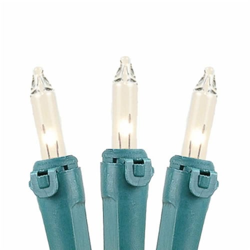 35 clear mini lights green wire deals