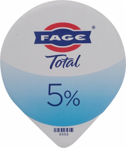 Fage Total Plain 5% Milkfat Low Fat Greek Yogurt Cup Perspective: top