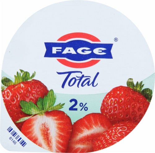 Fage® Total Strawberry 2% Milkfat Greek Yogurt Cup Perspective: top