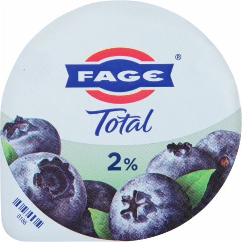 Fage® Total Blueberry 2% Milkfat Low Fat Greek Yogurt Cup Perspective: top
