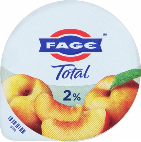 Fage Total 2% Peach Greek Yogurt Perspective: top