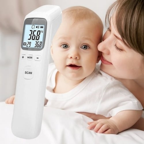 Necano, Infrared thermometer CK-T1502 forehead measure for adult, baby and children (white) Perspective: top