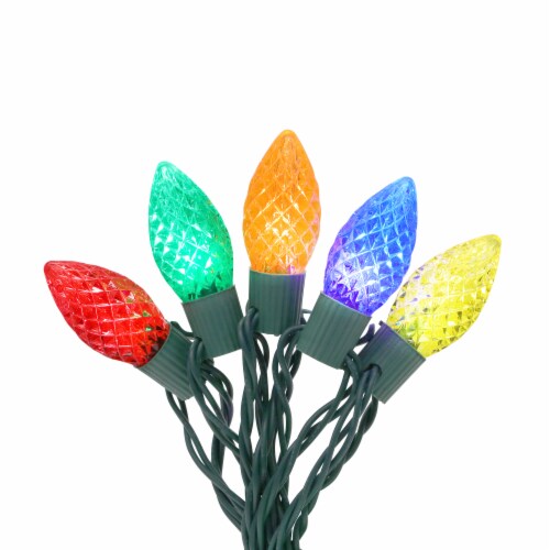 Philips Easy Storage Spool with Multi Color LED Faceted C9 Indoor / Outdoor Christmas Lights Perspective: top