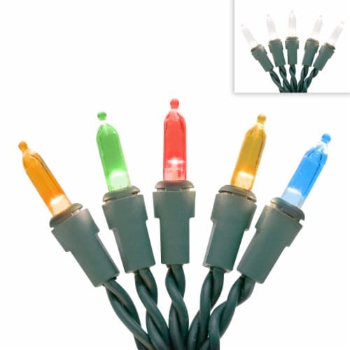 Philips LED Warm White or Multi Color Motion Effects Indoor / Outdoor Mini Christmas Lights Perspective: top