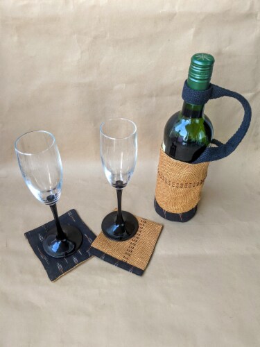 BOTOLE Unique Bottle Gifter Carrier Organic Handmade with Handle Perspective: top