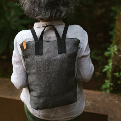 Ohrna PICHON Daypack Embroidered Sustainable Slim Stylish with Pockets Perspective: top