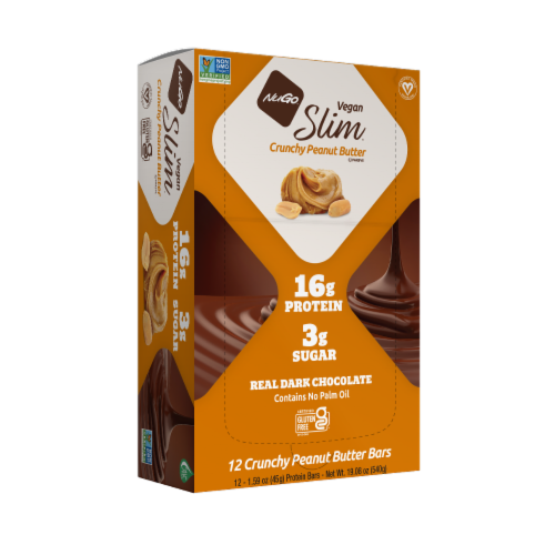 NuGo® Slim Crunchy Peanut Butter Protein Bars Perspective: top