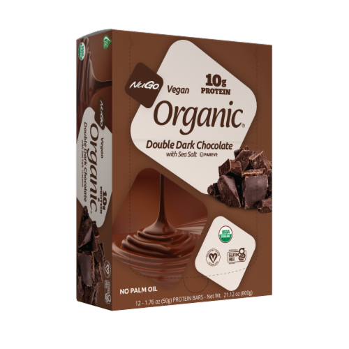 NuGo Organic Double Dark Chocolate Protein Bars Perspective: top
