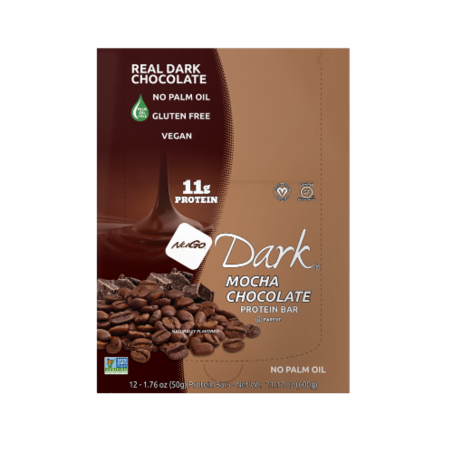 NuGo® Dark® Mocha Chocolate Protein Bars Perspective: top