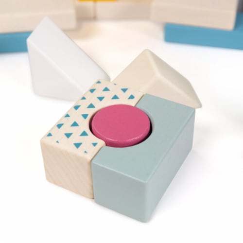 Bigjigs Toys, FSC Drum of 50 Bricks Perspective: top