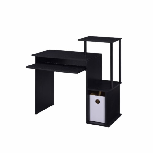 Ergode Computer Desk Black Finish Perspective: top