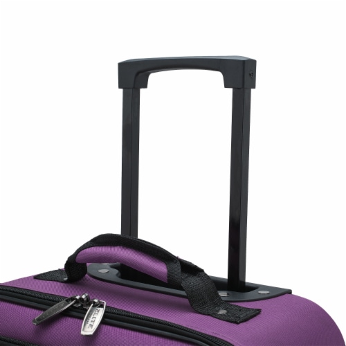 Traveler's Choice Elite Luggage Softside Kid's Rolling Carry-On - Purple Perspective: top