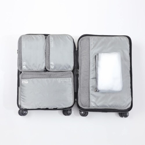 Traveler's Choice Packing Cube Luggage Set - Black Perspective: top