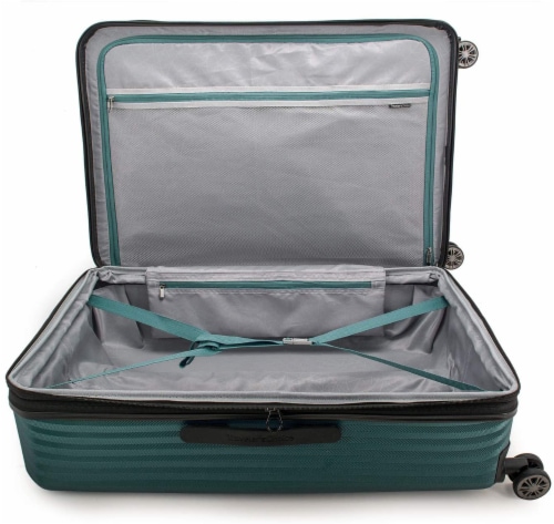 Traveler's Choice Dana Point Expandable Hard-Shell Luggage Set with USB Port - Spruce Perspective: top