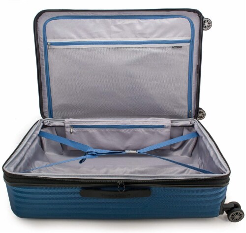 Traveler's Choice Dana Point Expandable Hard-Shell Luggage Set with USB Port - Navy Perspective: top