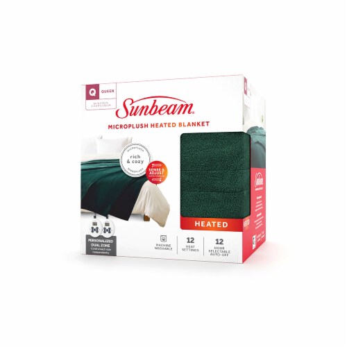 Sunbeam Heated Blanket - Green Perspective: top