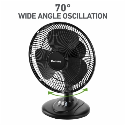 Holmes® 12-Inch Oscillating Table Fan Perspective: top
