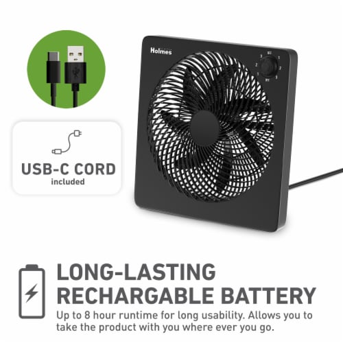 Holmes® Rechargeable Personal Fan Perspective: top