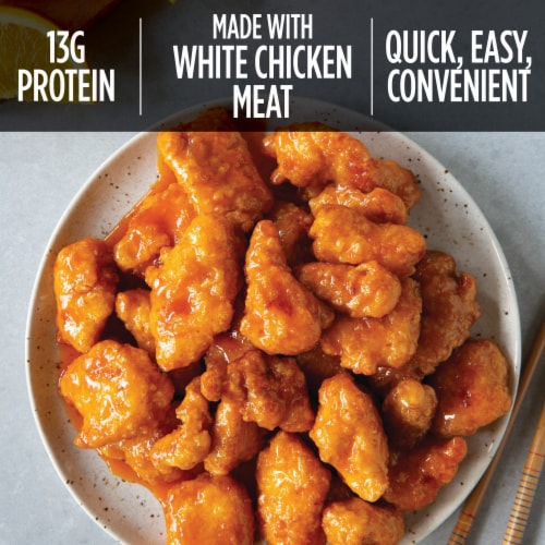 InnovAsian Frozen Orange Chicken Multi-Serve Entree Perspective: top