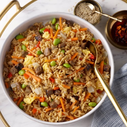 InnovAsian Beef Fried Rice Meal, Frozen Perspective: top
