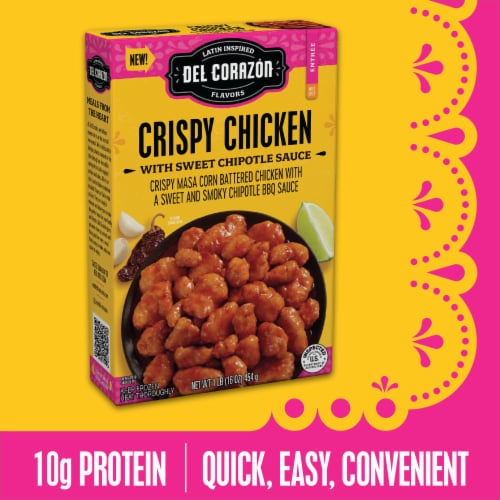 Del Corazón Crispy Chicken with Sweet Chipotle Sauce Meal, Frozen Perspective: top