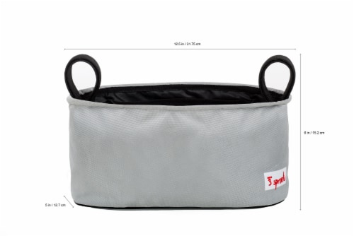3 Sprouts Universal Stroller Organizer - Baby Jogger Caddy with Cup Holder, Raccoon Perspective: top