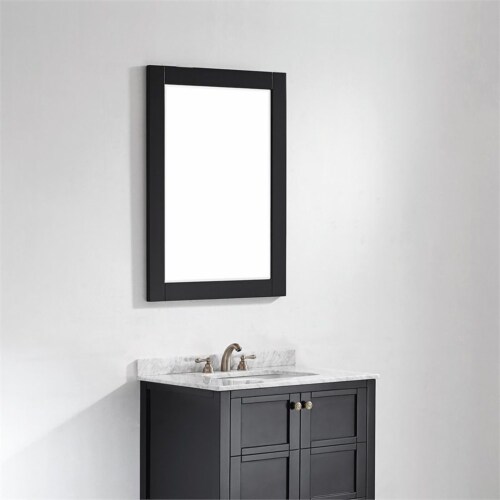 Vinnova Florence 30 Bathroom Vanity Framed Wall Mirror in Espresso Perspective: top
